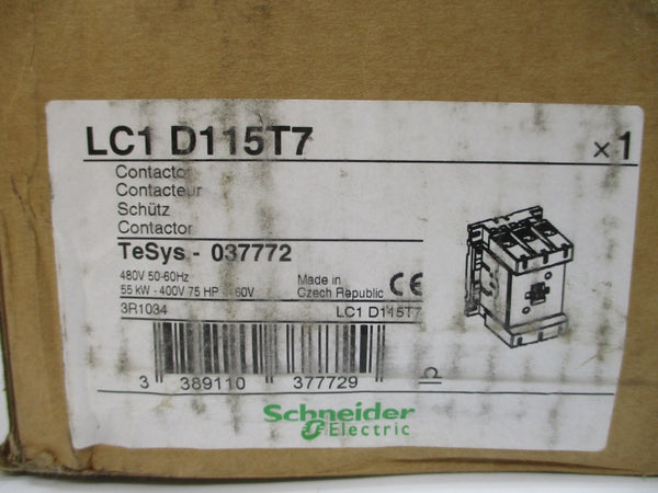 SCHNEIDER ELECTRIC LC1D115T7 480V 250A NSMP
