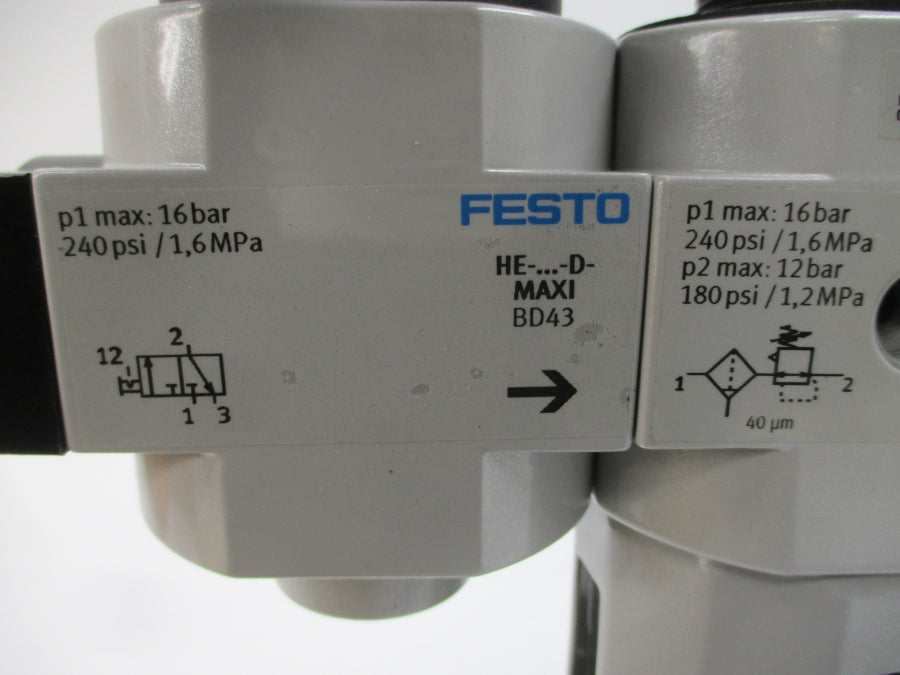 FESTO LFR-1/2-D-MAXI-KC 186043 180/240PSI NSMP