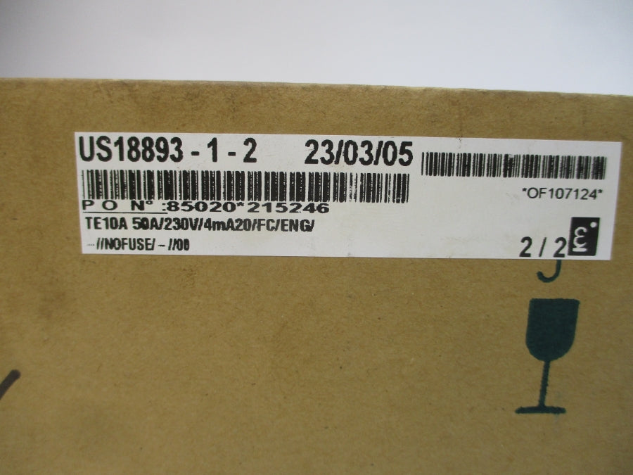 EUROTHERM TE10A50A/230V/4MA20/FC/ENG/-//NOFUSE/-//00 230V 50A NSMP