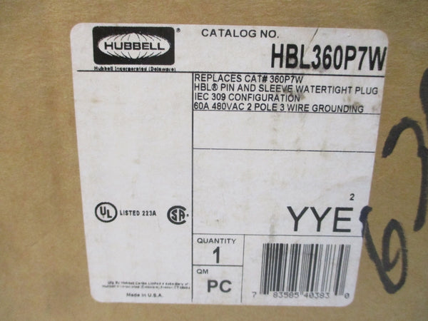 HUBBELL HBL360P7W 480VAC 60A NSMP