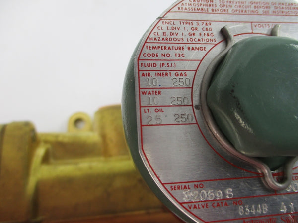 ASCO 8344B41MO 10-250PSI 3/4" NSNP