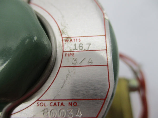 ASCO 8344B41MO 10-250PSI 3/4" NSNP