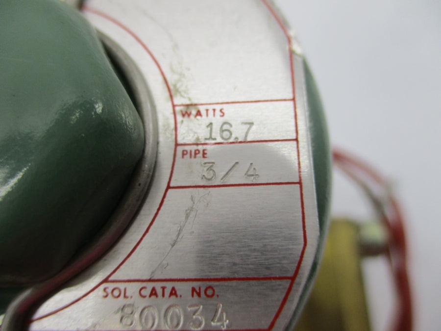 ASCO 8344B41MO 10-250PSI 3/4" NSNP