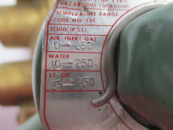 ASCO 8344B41MO 110/120V 10-250PSI 3/4" UNMP