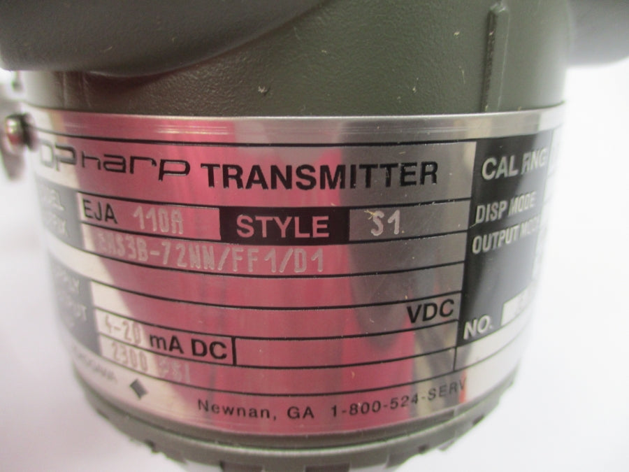 YOKOGAWA EJA110AEMS3B-72NN/FF1/D1 2300PSI NSNP