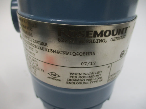 ROSEMOUNT 2051CD3A02A1AS5I5M4CNP1Q4Q8HR5 10.5-30.0VDC 3626PSI NSNP