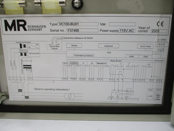 MR REINHAUSEN VC100-BU01 115VAC NSNP