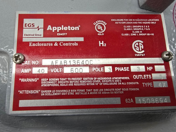 APPLETON AEAB13640C 600V 40A NSNP