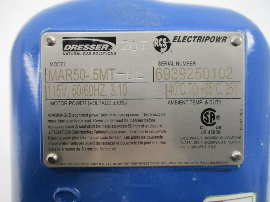 ELECTRIPOWR MAR50-.5MT-BL 115V 3.10A NSNP