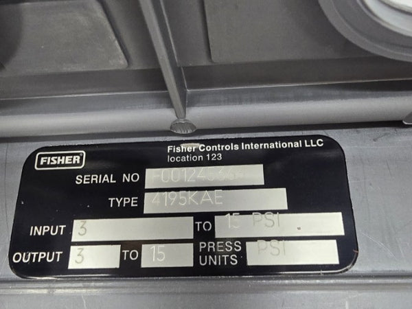 FISHER CONTROLS 4195KAE 3-15PSI NSMP