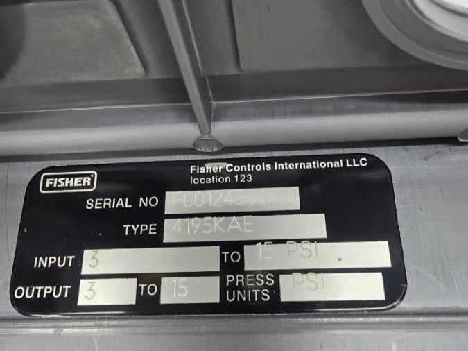 FISHER CONTROLS 4195KAE 3-15PSI NSMP
