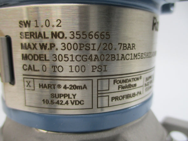 ROSEMOUNT 3051CG4A02B1AC1M5E5H2L4D4P1Q4Q8CR 10.5-42.4VDC 300PSI NSMP