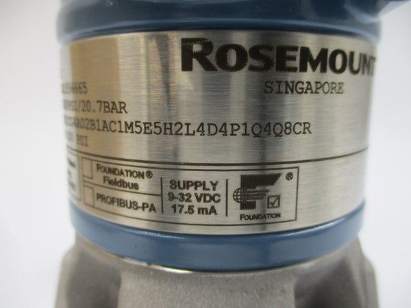 ROSEMOUNT 3051CG4A02B1AC1M5E5H2L4D4P1Q4Q8CR 10.5-42.4VDC 300PSI NSMP