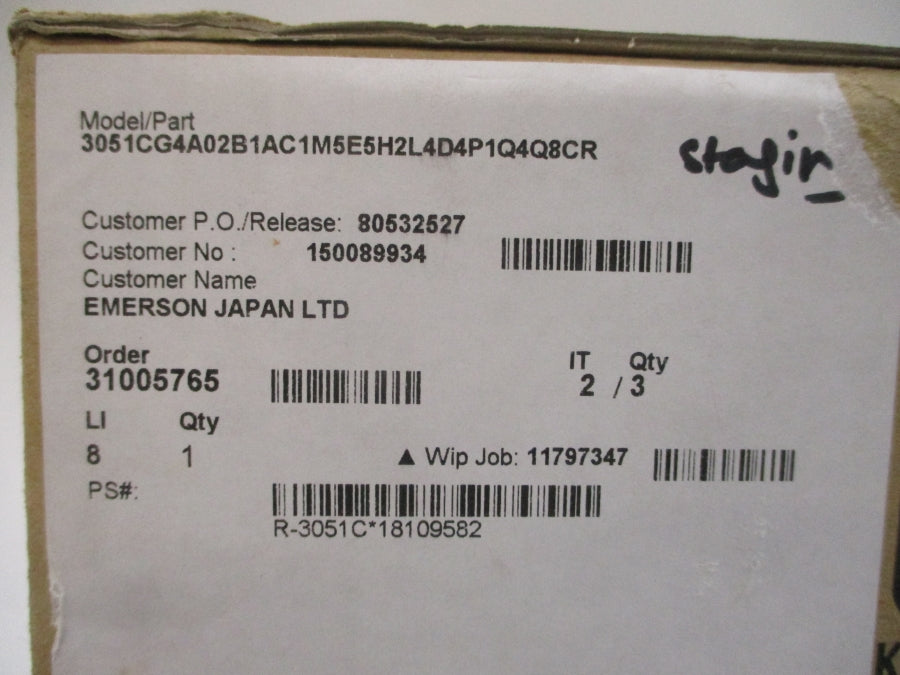ROSEMOUNT 3051CG4A02B1AC1M5E5H2L4D4P1Q4Q8CR 10.5-42.4VDC 300PSI NSMP