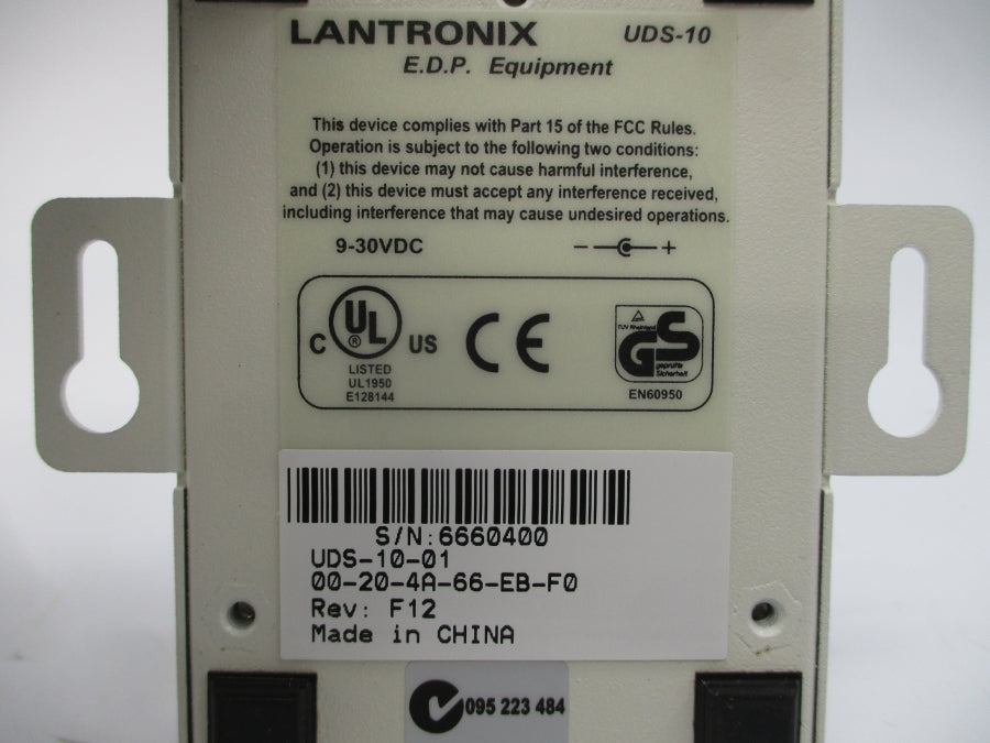 LANTRONIX UDS-10-01 9-30VDC REV. F12 NSMP