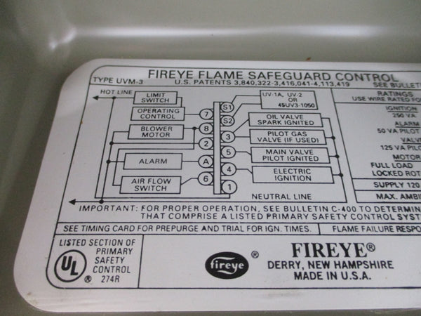 FIREYE UVM3 NSMP