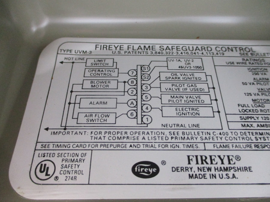 FIREYE UVM3 NSMP