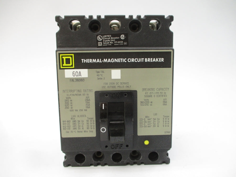 SQUARE D FAL36060 SER. 2 600VAC 60A (GREY) NSMP