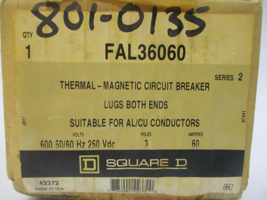 SQUARE D FAL36060 SER. 2 600VAC 60A (GREY) NSMP
