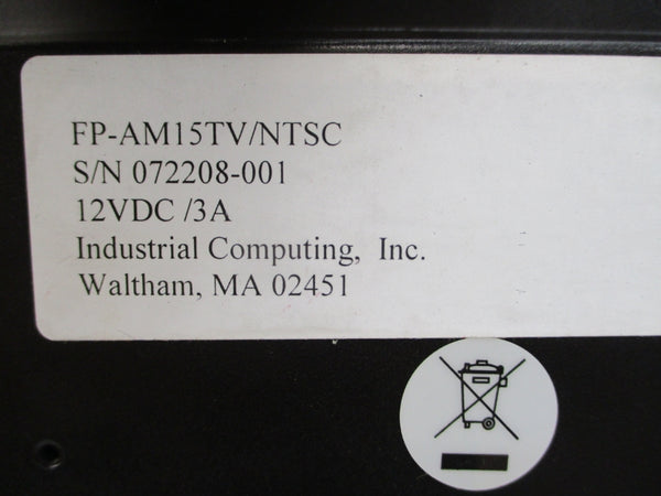 INDUSTRIAL COMPUTING FP-AM15TV/NTSC 12VDC 3A NSNP