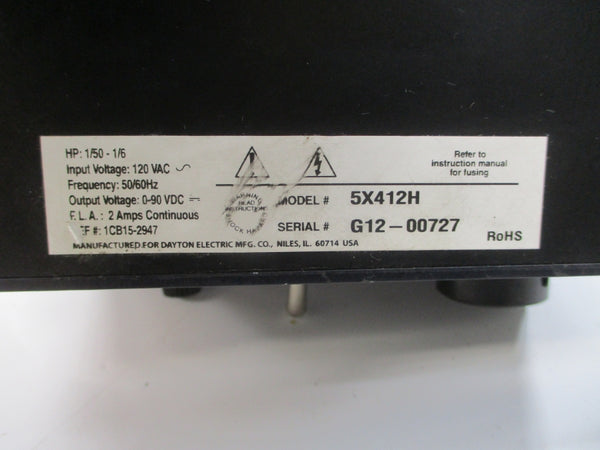 DAYTON 5X412H 120VAC 2A NSNP