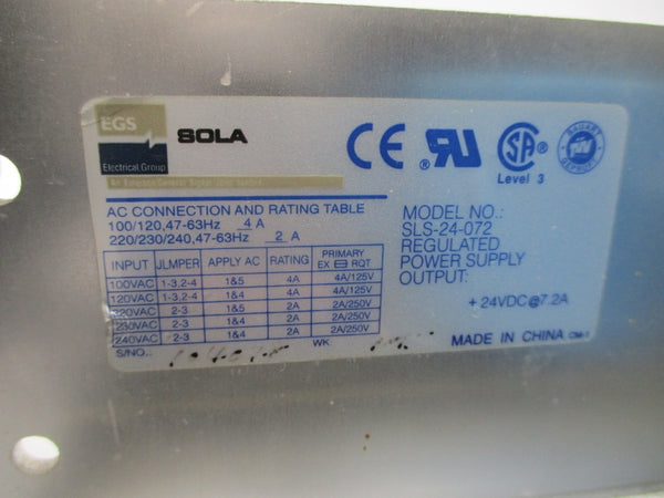 SOLA SLS-24-072 230/240VAC 2/4A UNMP