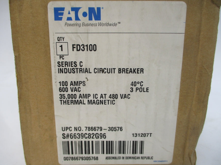 EATON FD3100 SER. C 100A 600VAC NSMP
