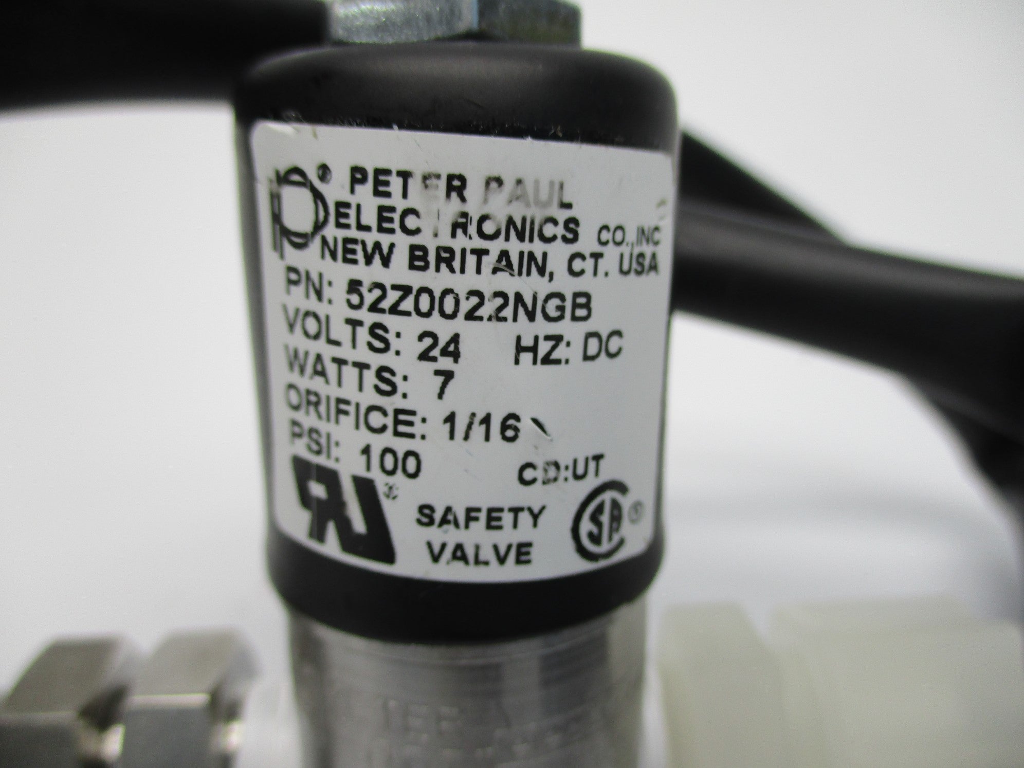 PETER PAUL ELECTRONICS 52Z0022NGB 100PSI 24VDC NSNP
