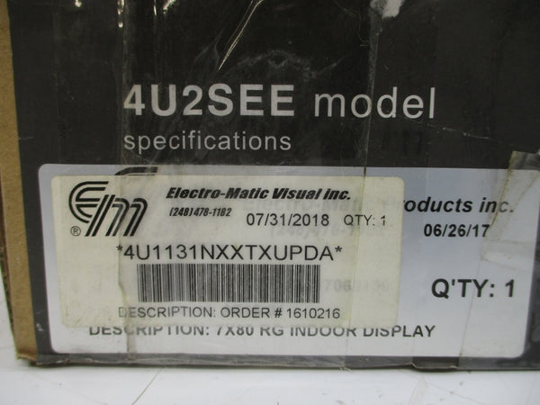 ELECTRO-MATIC VISUAL 4U2SEE 5VDC NSMP