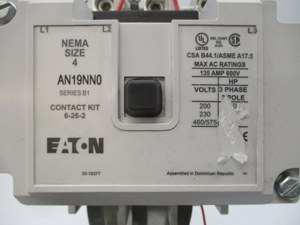 EATON AN19NN0 C440C1A140SF4 SER. B1 110/120V 135A NSNP