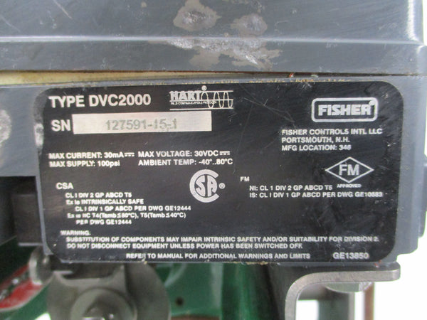 FISHER 32.24548CVF DVC2000 30VDC 5-15PSI 0.5" UNMP