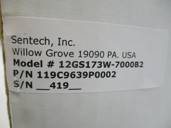 SENTECH 12GS173W-7000B2 119C9639P0002 NSMP