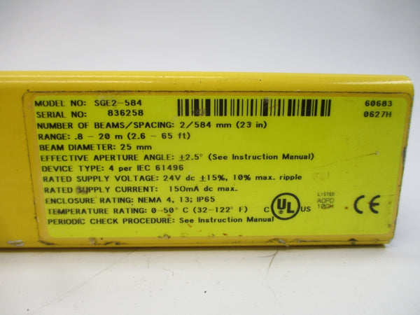 LIGHT CURTAIN SGE2-584 24VDC (AS PICTURED) UNMP