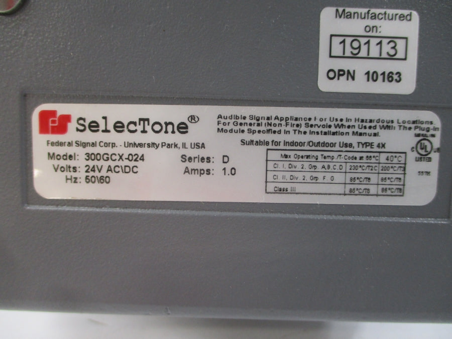 INDUSTRIAL SPARE PART 300GCX-024 SER. D 24VAC/DC 1.0A NSNP