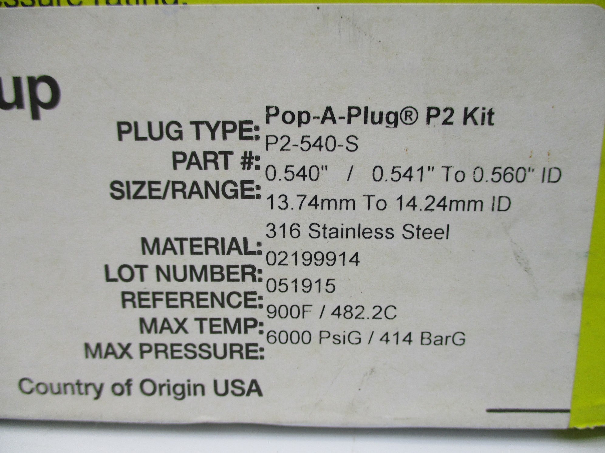 CURTISS-WRIGHT P2-540-S 6000PSI NSFS