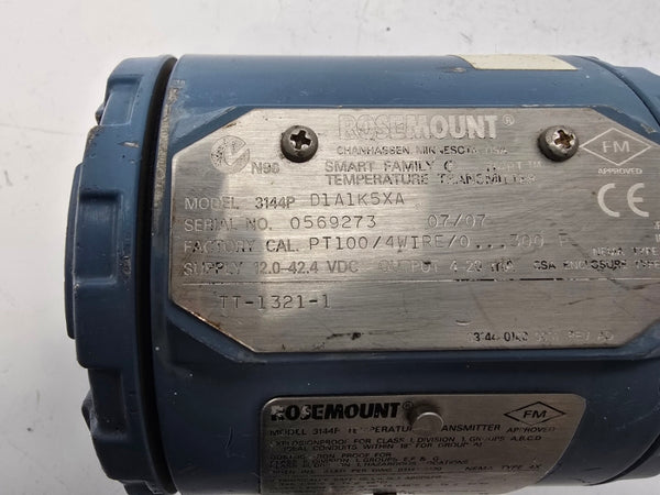 ROSEMOUNT 3144PD1A1K5XA 12.0-42.4VDC UNMP