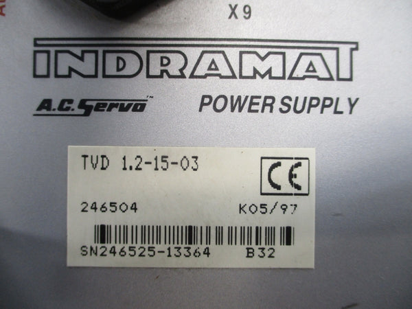 INDRAMAT TVD1.2-15-03 246504 380-460VAC (AS PICTURED) UNMP