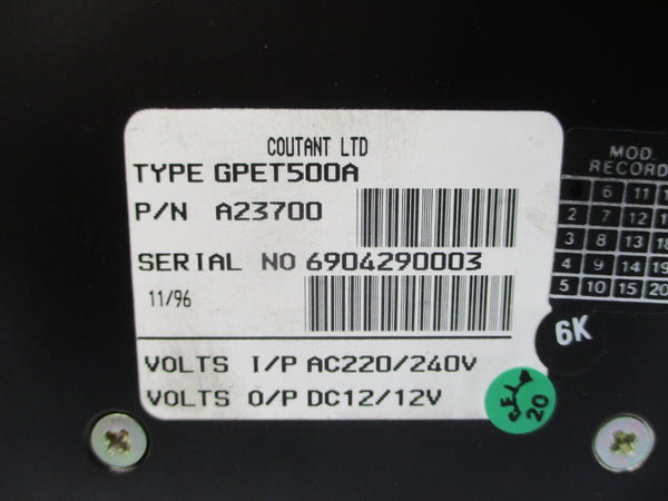 COUTANT GPET500A A23700 220/240VAC NSNP