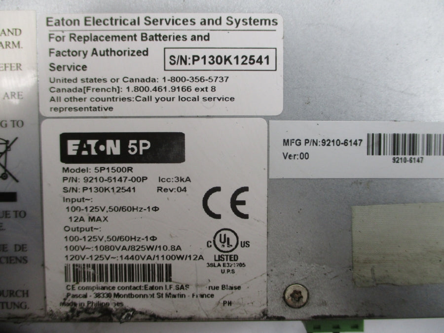 EATON 5P1500R 9210-6147-00P 100-125V 12A NSNP