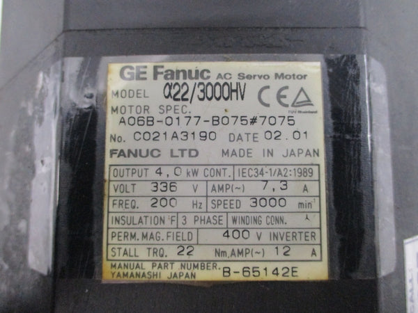 GE FANUC A06B-0177-B075#7075 336VAC 7.3A NSNP