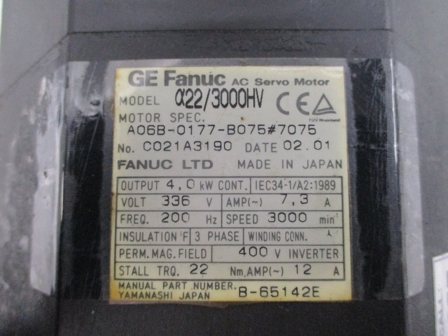 GE FANUC A06B-0177-B075#7075 336VAC 7.3A NSNP