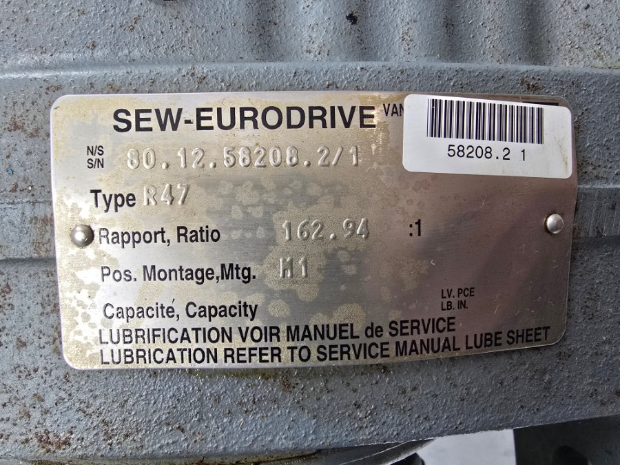 SEW-EURODRIVE R47DT71C4BM605HFASAX 240/480V 1.27/0.63A NSNP