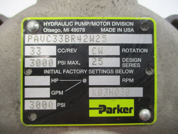 PARKER PAVC33BR42W25 3000PSI NSNP