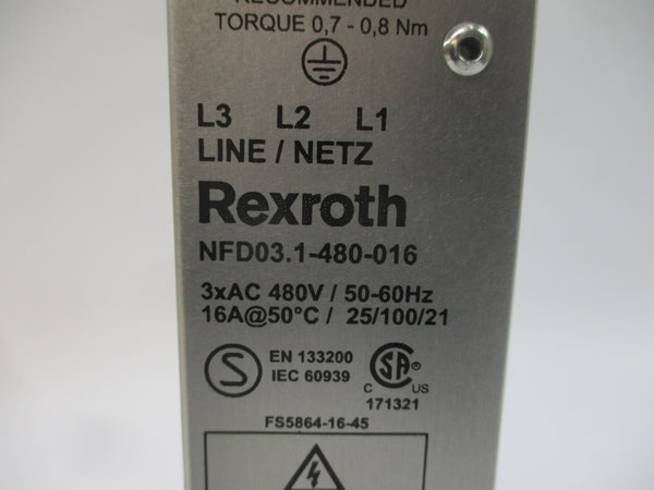 REXROTH NFD03.1-480-016 R911286918 480VAC 16A NSMP