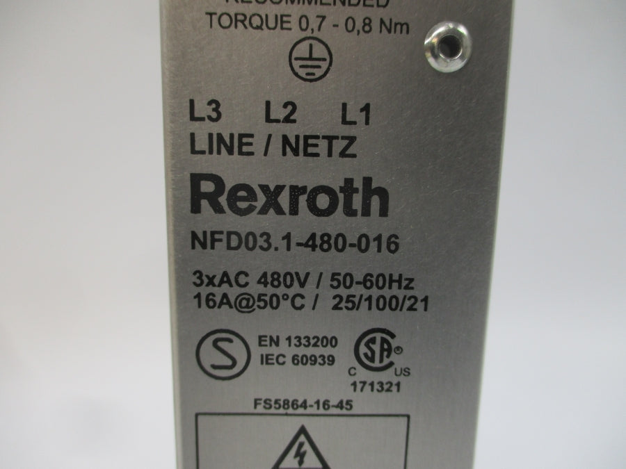 REXROTH NFD03.1-480-016 R911286918 480VAC 16A NSMP