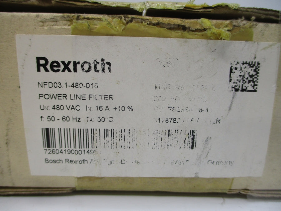 REXROTH NFD03.1-480-016 R911286918 480VAC 16A NSMP