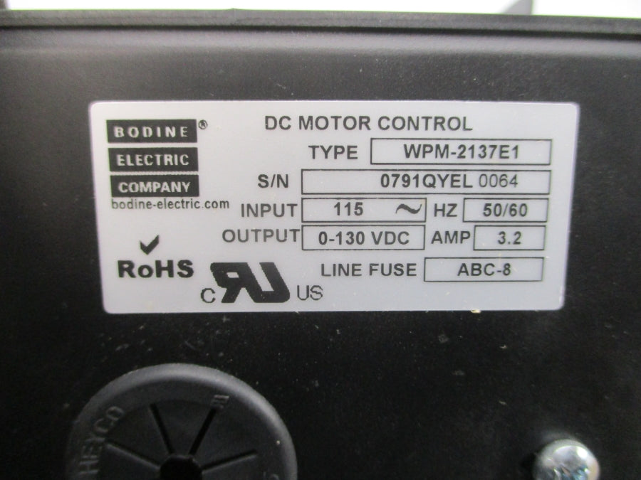 BODINE ELECTRIC WPM-2137E1 115V 3.2A NSMP