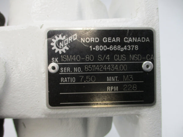 NORD SK80S/4NSD-CA 230/460V 2.70/1.35A (AS PICTURED) NSNP