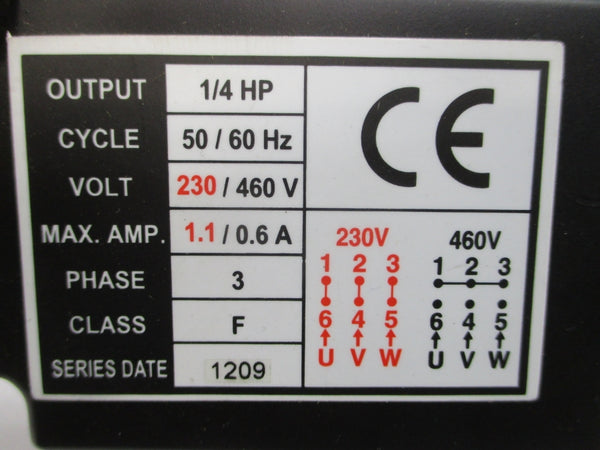 DAYTON 3GRV8 230/460V 1.1/0.6A NSNP