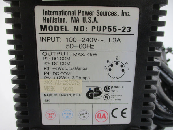 INTERNATION POWER SOURCES PUP55-23 100-240V 1.3A UNMP